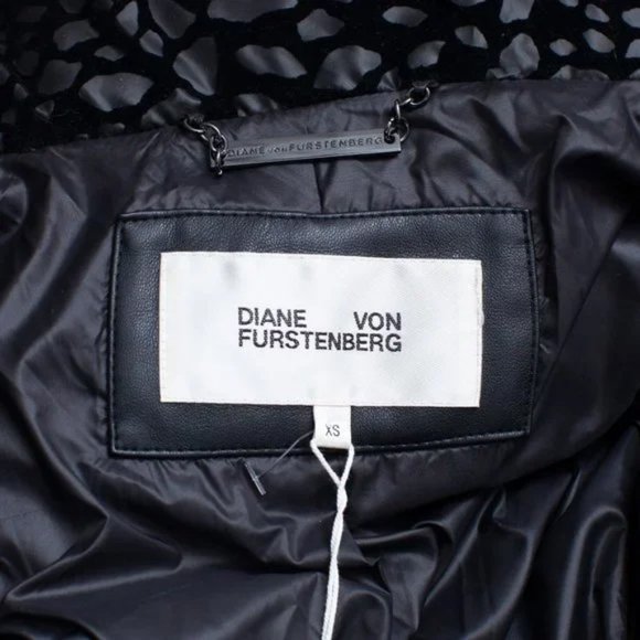 DVF Diane Von Furstenberg Down Puffer Jacket XS Coat - Picture 5 of 8